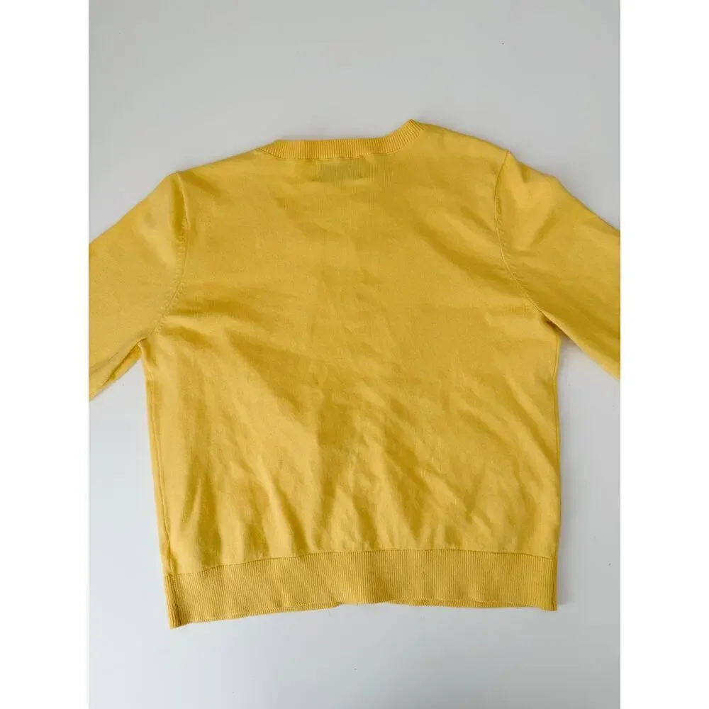 Old navy yellow button down cardigan - size medium